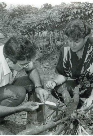 Tony mentoring someone about cassava